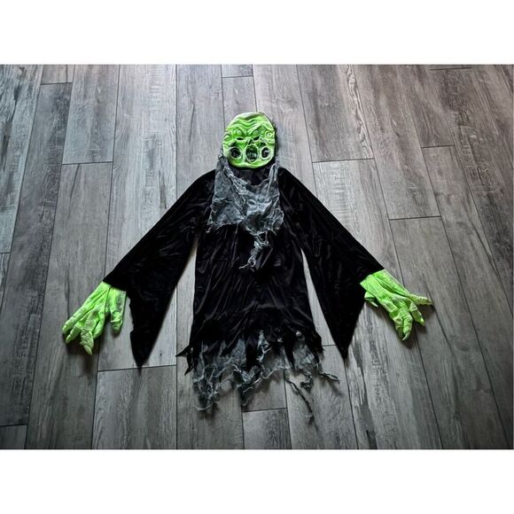 Glowing Triple Ghoul Monster Ghost Boys Halloween Costume Size S 4-6 - Picture 7 of 7